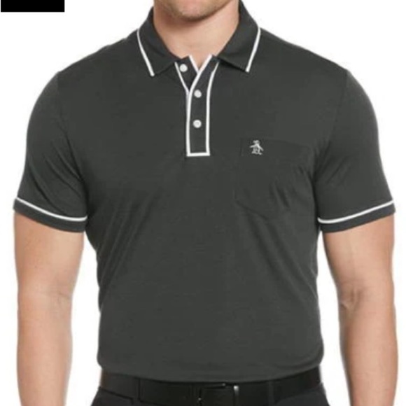 NWT Original Penguin Men's 3D Earl Short Sleeve Polo Shirt  size medium - Picture 1 of 6